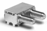 F connector  with shielding case 